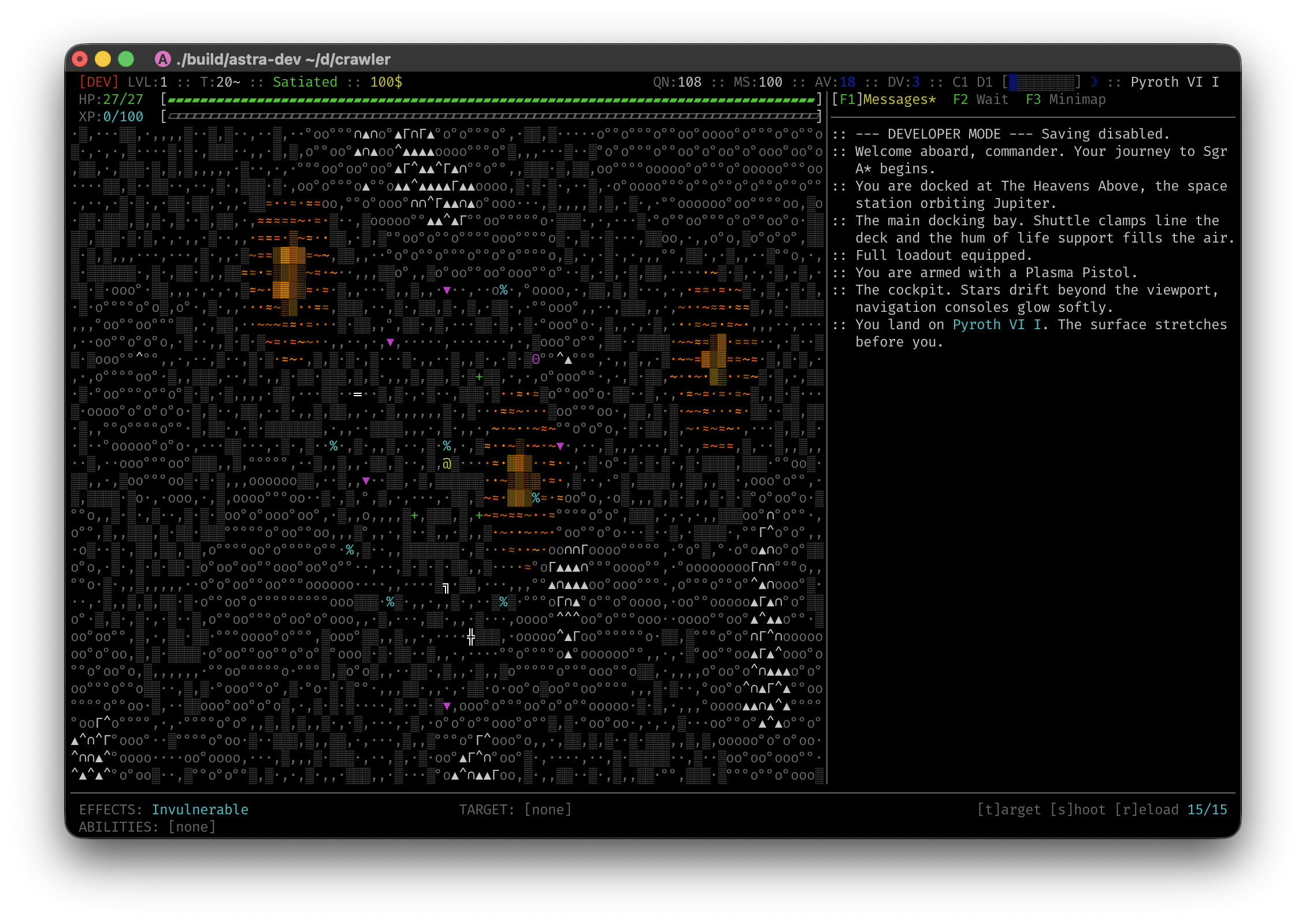 Overworld with scar terrain — scorched earth and alien patches visible across the surface